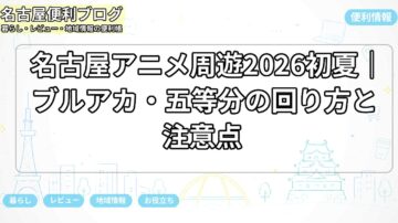 名古屋アニメ周遊2026初夏｜ブルアカ・五等分の回り方と注意点